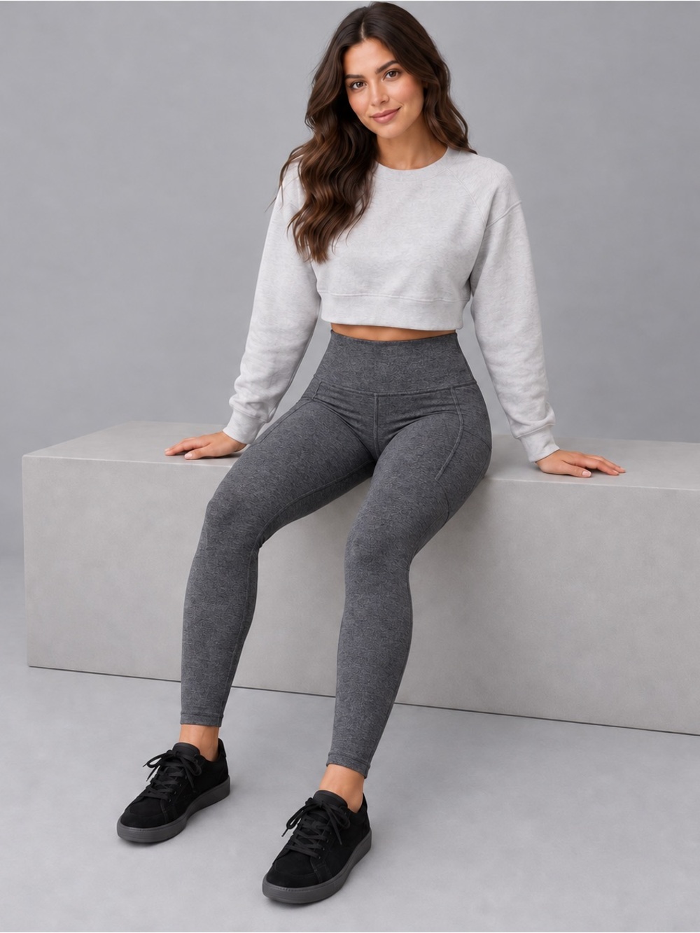 American Eagle Everything High-Rise Pocket Leggings Charcoal Large